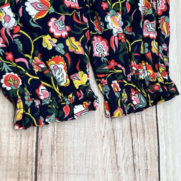 Boden Evelyn Jersey Midi Dress French Navy Multi Floral Long Sleeve Dress‎ Sz 2P - Picture 8 of 10